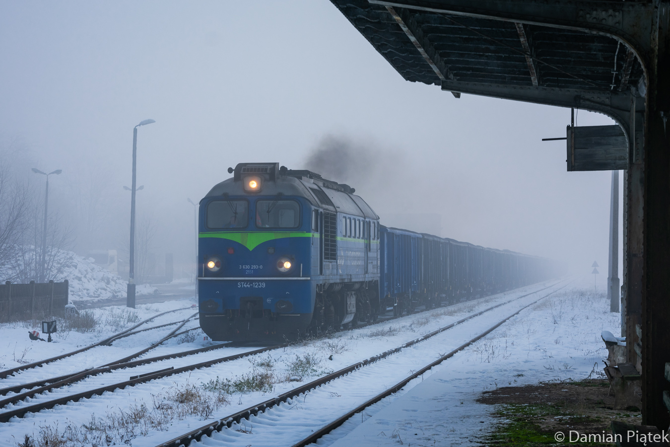 ST44-1239 z węglarkami do Guben