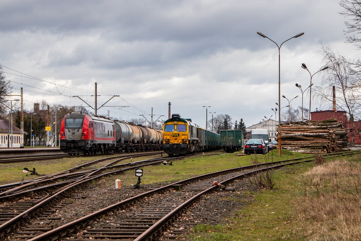 Boczne tory stacji Goleniów