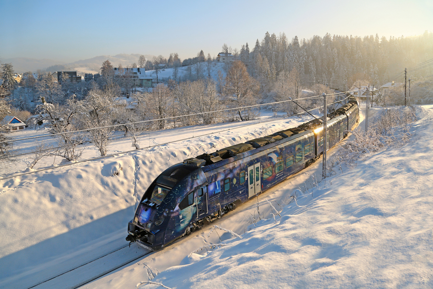 Ruchomy obszar ciemnego nieba..