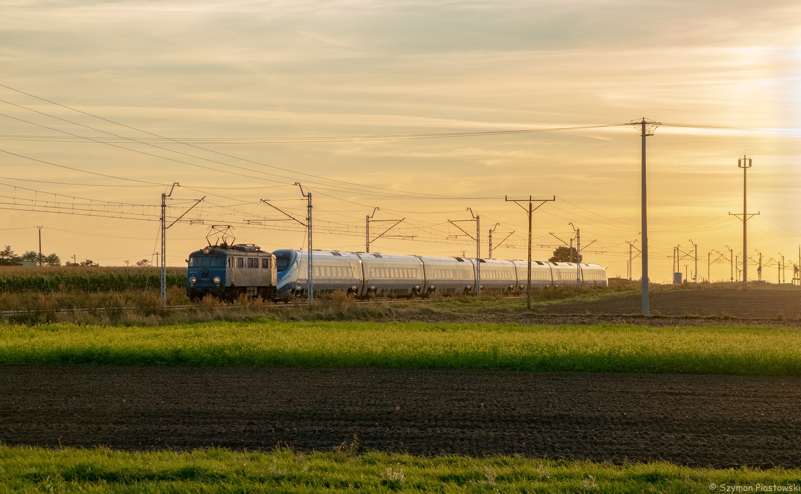 Powrót Pendolino z jazd homologacyjnych.