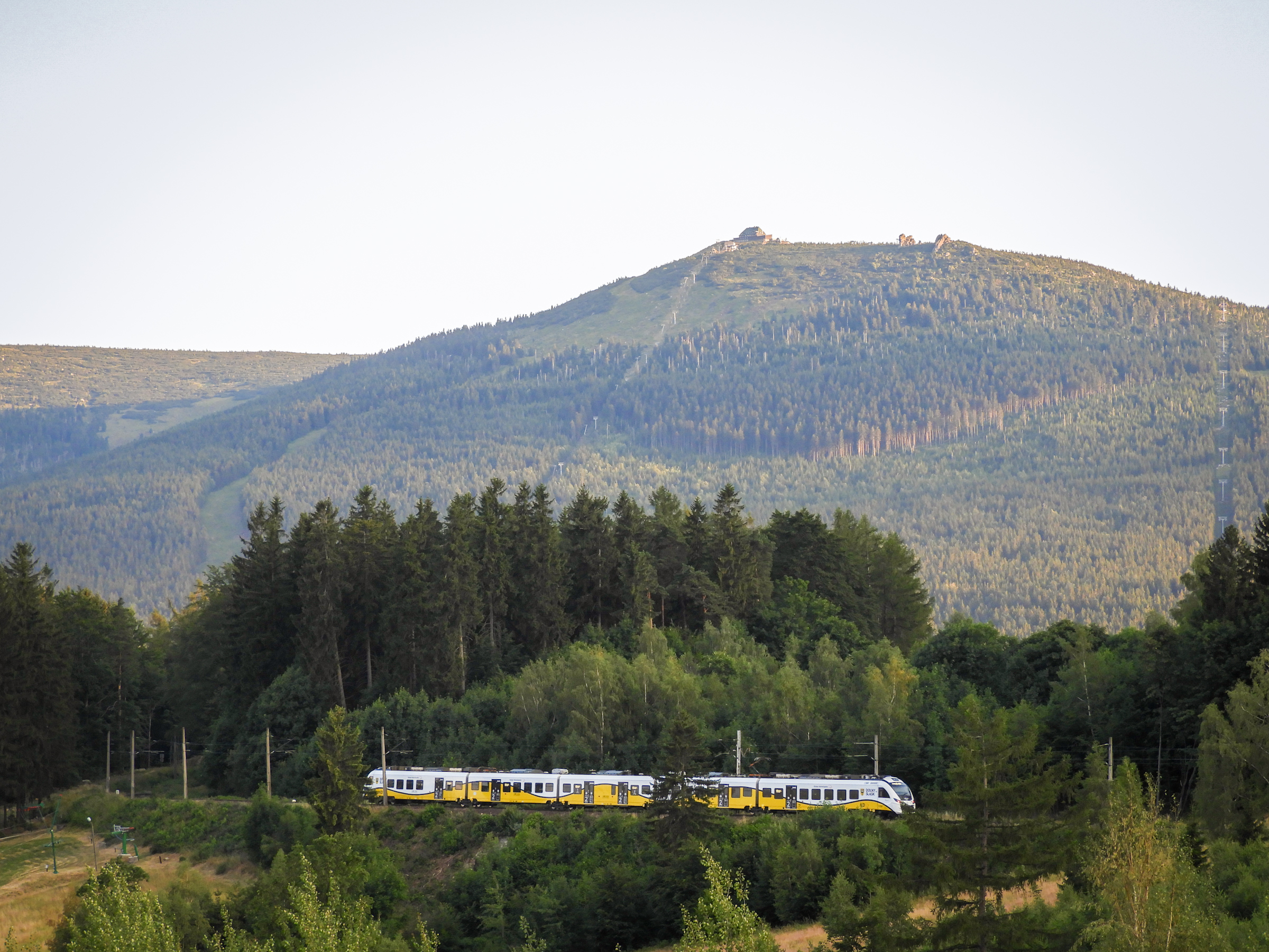 Szrenica o zachodzie Słońca