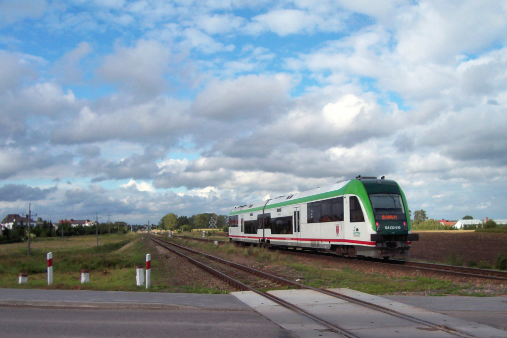 SA133-010 jako osobowy relacji Białystok-Suwałki