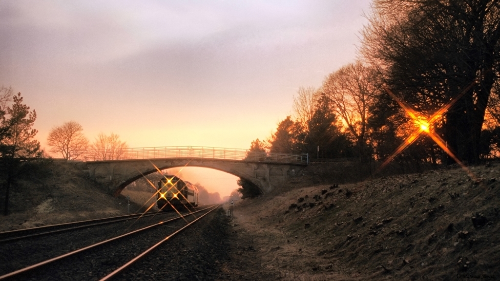 Zachód słońca w Herburtowie