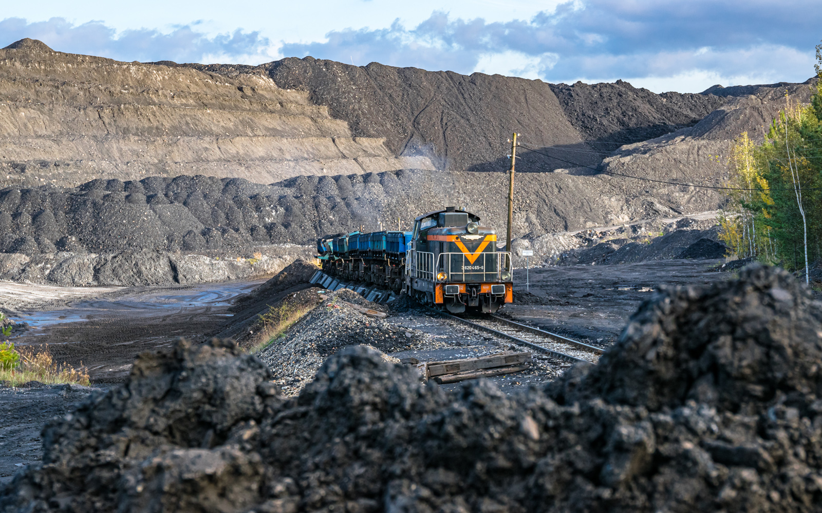 Stonka z odpadami górniczymi