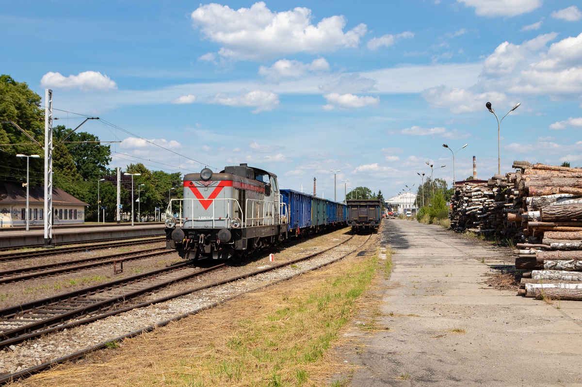 SM42-2163 na rozładunku